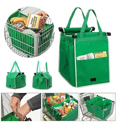 Pack 2 Bolsas Ecologicas Reutilizable Para Supermercado