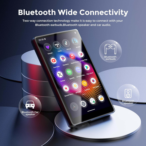 Reproductor Mp3-mp4 128gb Wifi Bluetooth 5 Android Negro