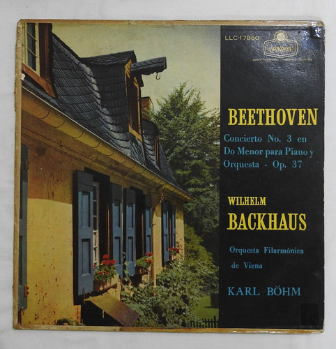 Beethoven Concierto N 3 Wilhelm Backhaus Vinilo (vg)