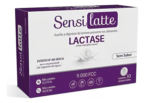 Sensilatte Lactase Sem Sabor Com 30cpr - Prati