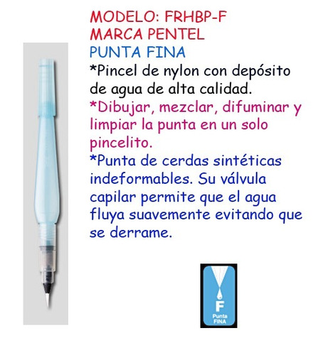 Pincel Pentel Con Deposito De Agua Frhbp-f  Incluye Envio