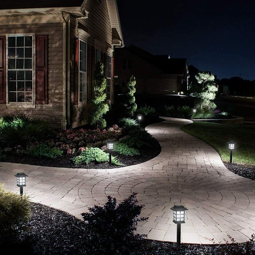 Fweaad Lámpara De Patio Exterior Con Forma De Casa Pequeña