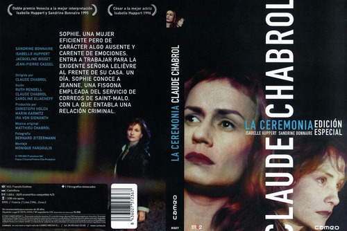 La Ceremonia - Isabelle Huppert - Claude Chabrol - Dvd