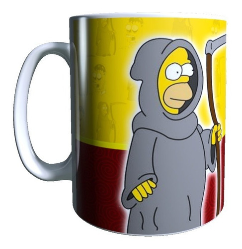 Taza Homero Muerte. Casitas De Terror Halloween Los Simpsons