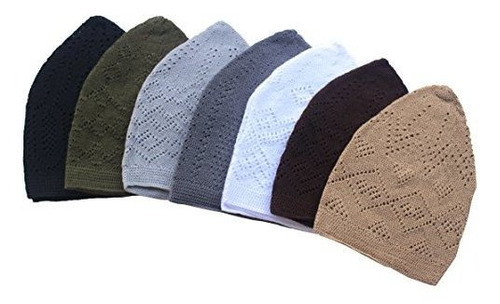 Gorro De Invierno Kgn 7x Musulmán Islámico Tejido Kufi Top