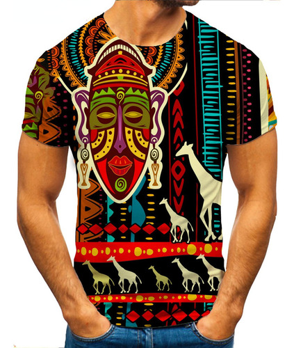 2024 Camiseta Nativa De La Cultura Africana De Moda