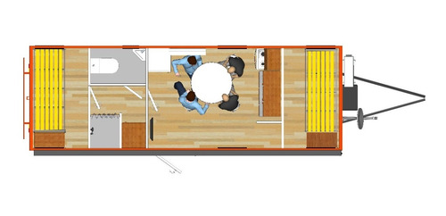 Imagen 16 de 17 de Casilla 4 Camas 7.50 X 2.5m - Estructura Termica Poliuretano