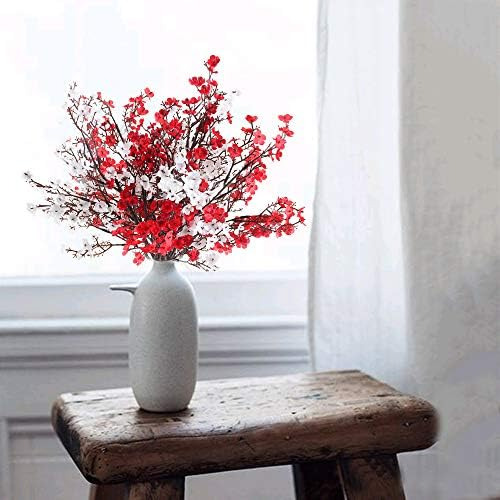 4 Piezas De Flores Artificiales De Aliento De Bebé, Arbustos