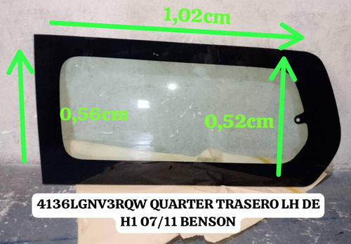 Vidrio Quarter Trasero Vascu Ambos Lados Van H1 2007 / 2011 