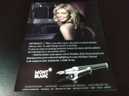 (pf584) Publicidad Mont Blanc * Katherine Jenkins