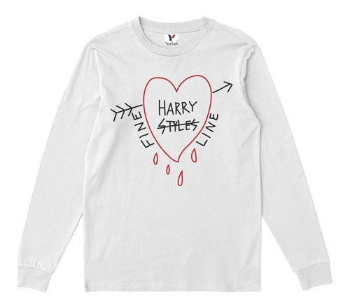 Playera One Direction, Harry Styles Manga L. 100% Algodon