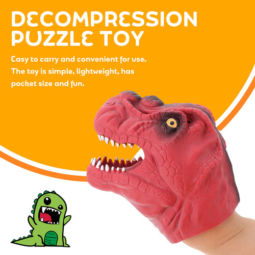 Juguete Creativo Para Marionetas Con Cabeza De Dinosaurio, 2