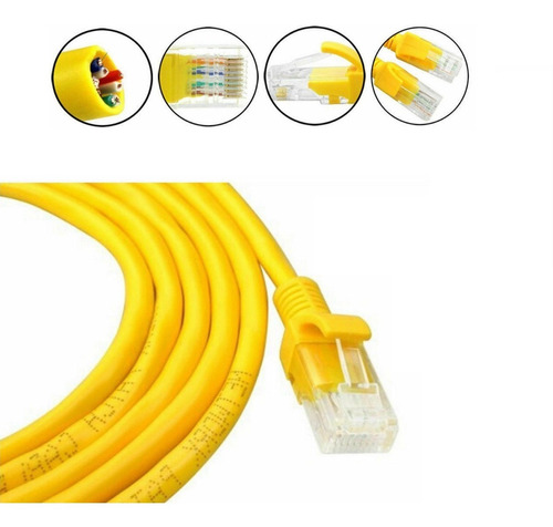 Cable 2mt Ethernet Alta Velocidad Rj45 Awg 26 Utp Cat5e 