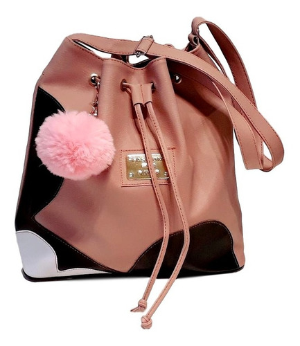 Kit Bolsas E Mochila Mickey Com 01 Chaveiro Pompom - 3 Peças