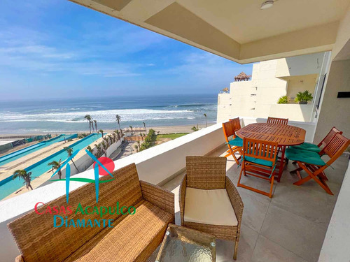 Cad Torre Uno 802. Terraza Doble Con Vista A Las Albercas Y Al Mar