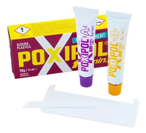Pegamento Poxipol Transparente 16grs - 14ml Pack X6