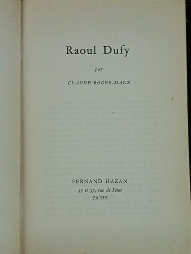 Imagen 2 de 9 de Raoul Dufy * Claude Roger Marx * 24 Reproducciones * 1952 *