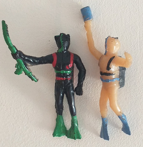 Imagen 8 de 9 de Acuanauta Hombre Rana Soldadito Figura Retro Vintage