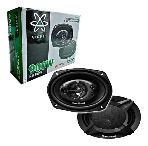 Juego De Bocinas 6x9 Pulgadas 5 Vias 70w Rms Atomic Iron69