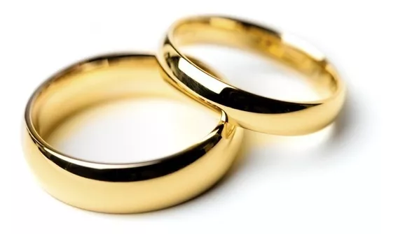 Par Alianzas Oro 18k 2,3g Anillos Casamiento Compromiso Boda