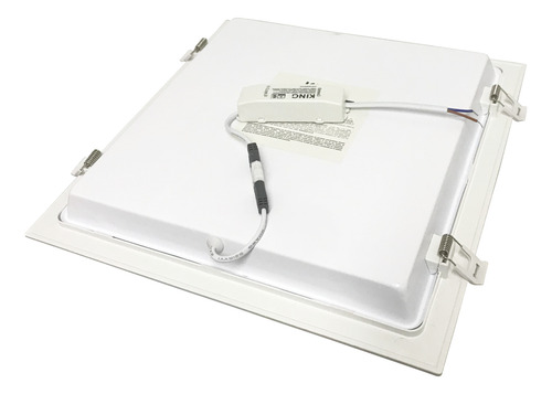 Panel Cuadrado Led 24w Embutir Diseño Delgado King Estructura Blanco Cálido