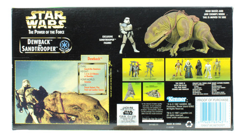 Star Wars Power Of The Force Dewback & Sandtrooper Exhibido