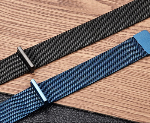 Pulseira De Metal Compatível Com Relogio Amazfit Bip Cor Azul Largura 20 mm