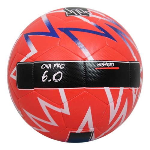 Balón De Fútbol Oka Pro 6.0 Híbrido Texturizado Número 5 Color Rojo