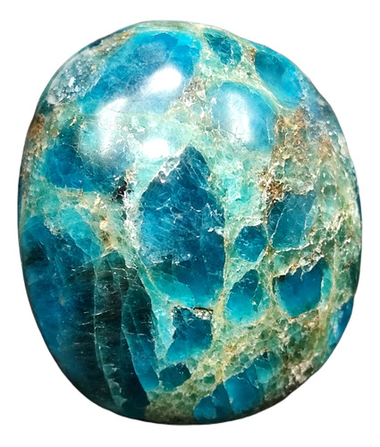 Apatita Azul - Piedra Preciosa - Tallado Cabujón 4.6cm. 83g.