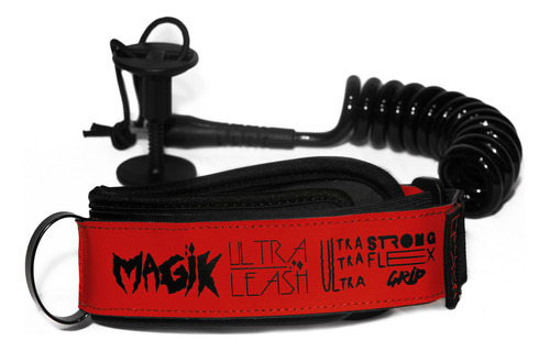 Magik Boards Leash Profissional De Bodyboard Tamanho:g Cor Vermelho