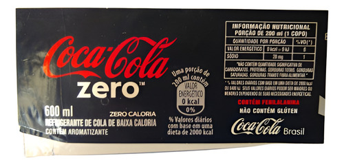 Lt 270 - Mônica Coca-cola Zero 600ml Rótulo Com Nome (Usado)