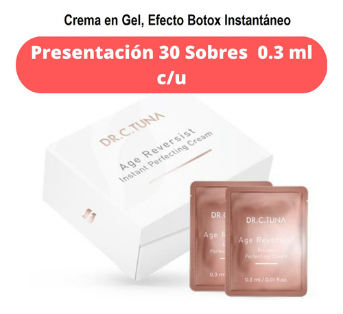 Crema En Gel, Efecto Botox Intantáneo, Age Reversist Farmasi