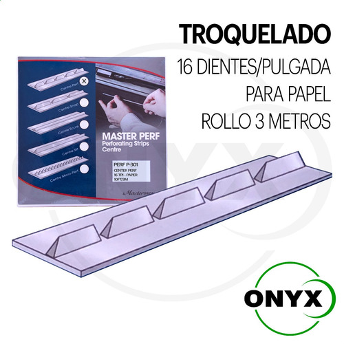 P301 | Cinta De Troquelado Rollo 3m 16 Dientes Bifaz Papel