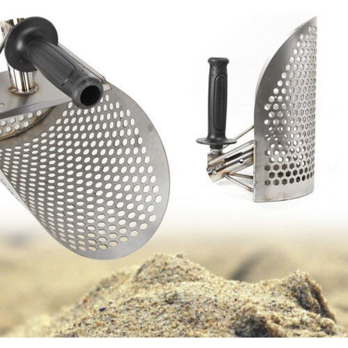 Stainless Steel Beach Sand Scoop Metal Detector Gold Hun Wss