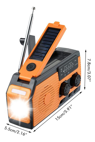 Generador De Dinamo Manual De Radio De Energía Solar De Emer