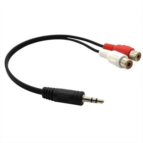 Cable Convertidor Sonido Stereo 1 Macho 3.5mm A 2 Rca Hembra