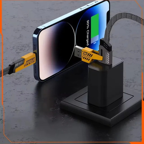 4 En 1 Cable Datos Carga Rápida Para Iphone Usb Tipo C 2 M