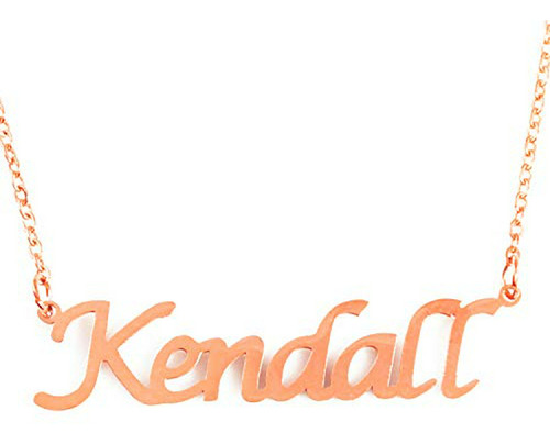 Zacria Kendall Custom Name Collar Personalizado - Oro Rosa P