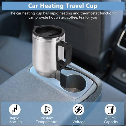 Taza Calefactora Para Automóvil, Taza Termo Calentada De Ace