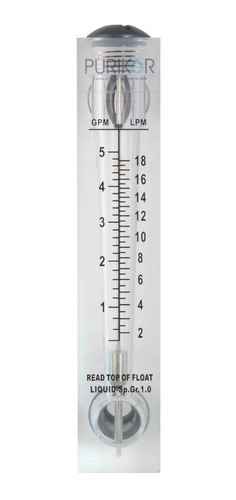 Flujómetro Rotametro 0.5 PuLG Para Agua Y Aire 1-5 Gpm, Lpm
