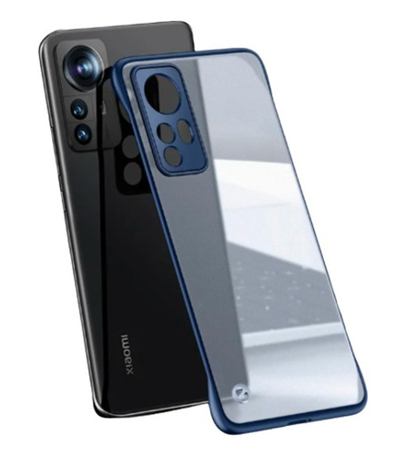 Case Para Xiaomi 12t, Carcasa Funda Dura Azul Mate, Importad