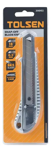 Cutter Aluminio Boton De Empuje Y Bloqueo 18 Mm Tolsen 30002