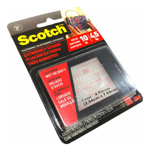 2x Set Sujetadores Transparentes 3m Scotch Fijación Extrema