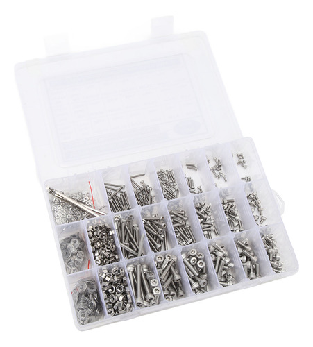Kit De Tornillos Con Cabeza Hexagonal, Botón De Acero Inoxid