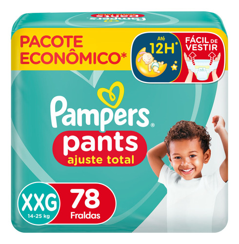 Fralda Pampers Pants Ajuste Total Max Xxg 78 Unidades