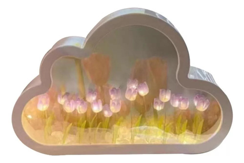 Luz Nocturna Led D Con Forma De Nube Con Forma De Tulipán