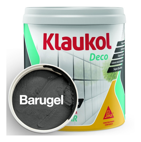 Imagen 1 de 3 de Pastina Acrilica Klaukol Deco Concreto 1.5 Kg Impermeable Ct