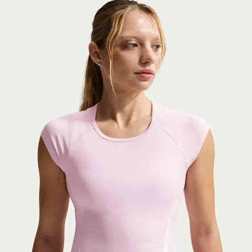 MLB 4435299787 Camiseta Cropped Dri Fit Nike Tempo Swoosh Feminina JM