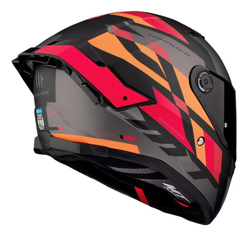 Capacete Mt Thunder 4 Ergo B15 Fosco Vermelho Nf Promoção