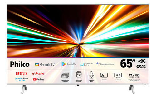 Smart Tv 65 Philco Qled Ptv65g3bgtssbl Google Tv 4k 110/220v